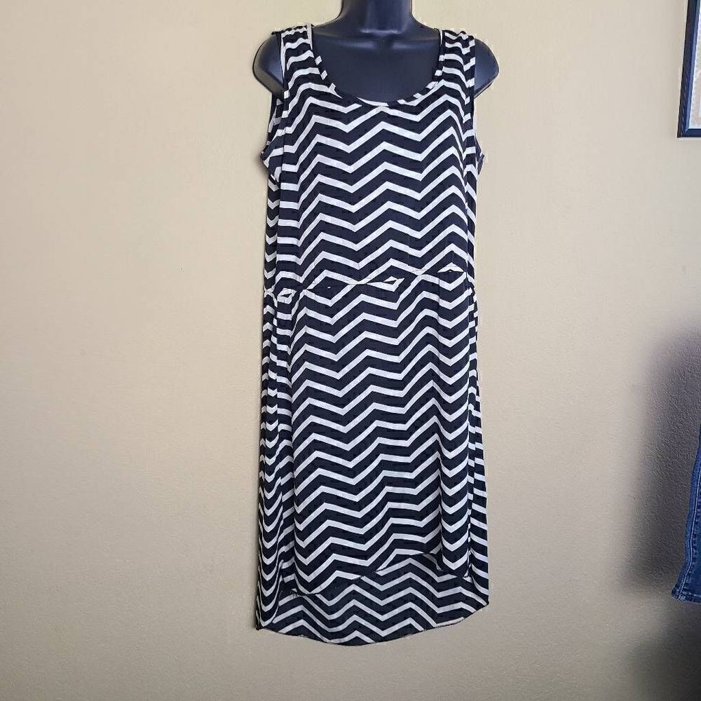 Indulge Chevron High Low Dress